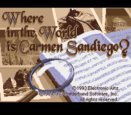 Where in the World is Carmen Sandiego (USA) Title Screen